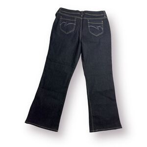 Gloria Vanderbilt Women's‎ Straight Leg High Rise Denim Dark Blue Jeans Size 14
